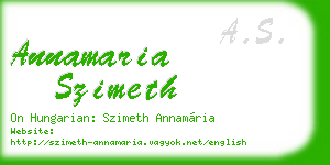 annamaria szimeth business card